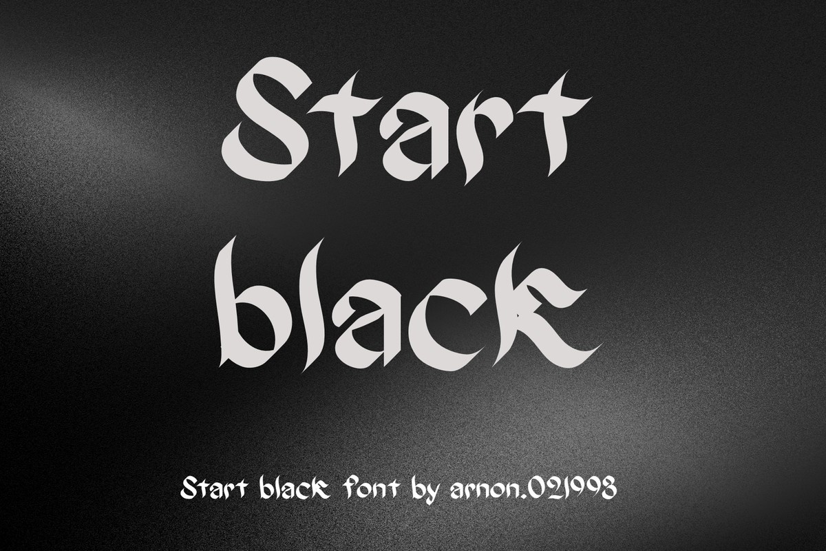 Ejemplo de fuente Start Black #1