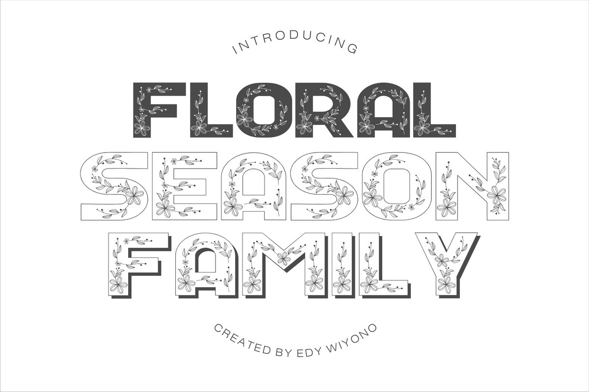 Ejemplo de fuente Floral Season Family #1