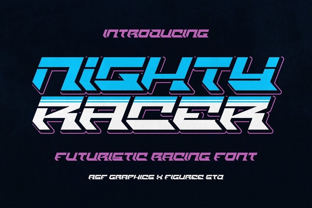 Ejemplo de fuente Nighty Racer #1