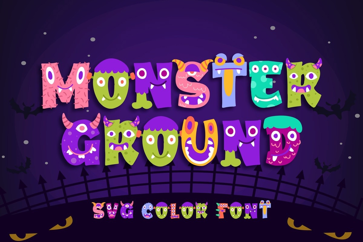 Ejemplo de fuente Monster Ground SVG #1