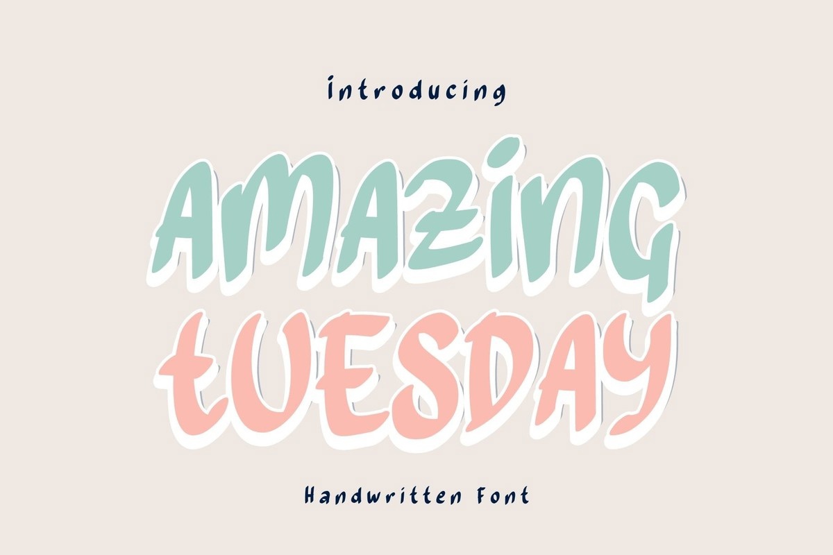 Ejemplo de fuente Amazing Tuesday #1