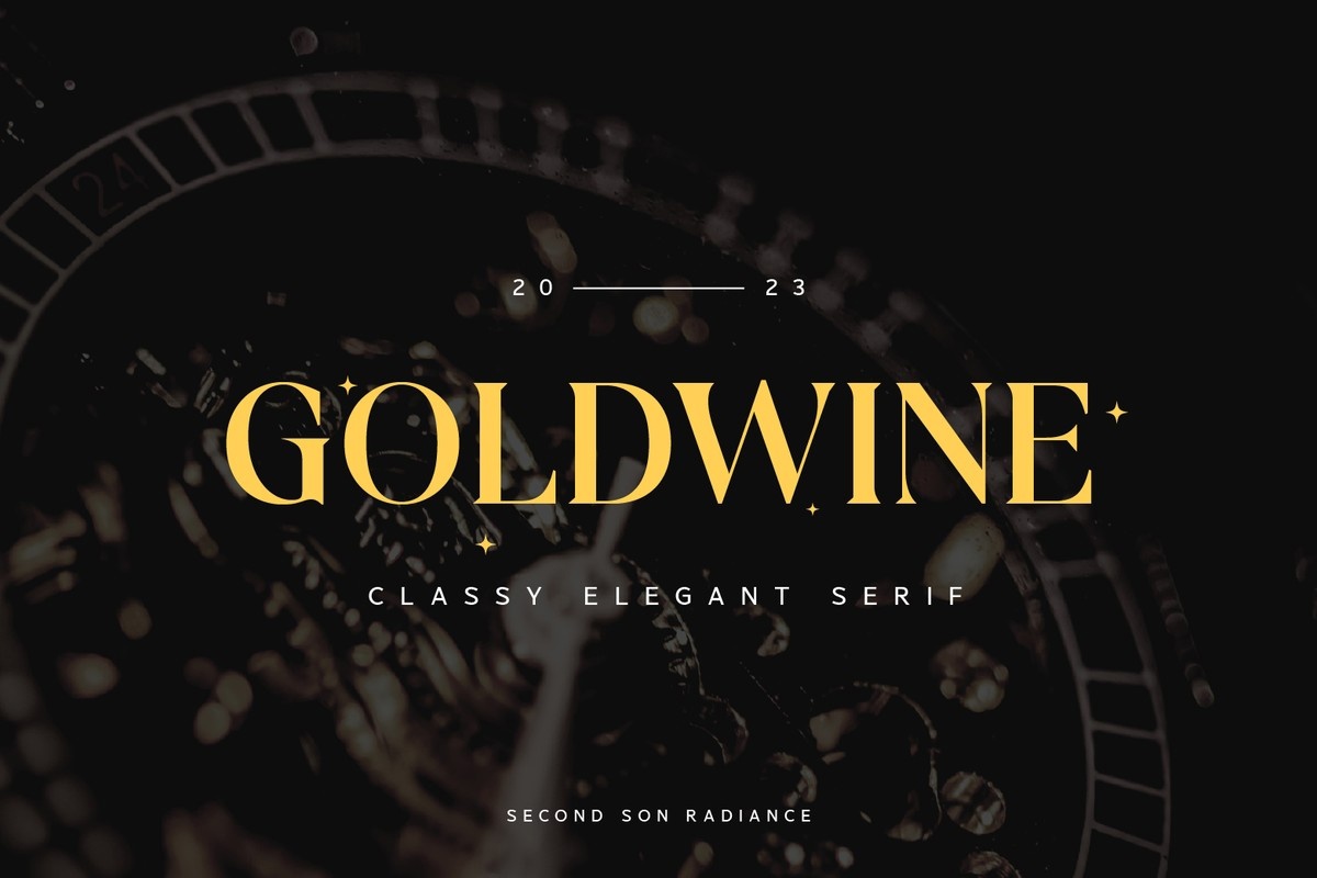 Ejemplo de fuente Goldwine #1