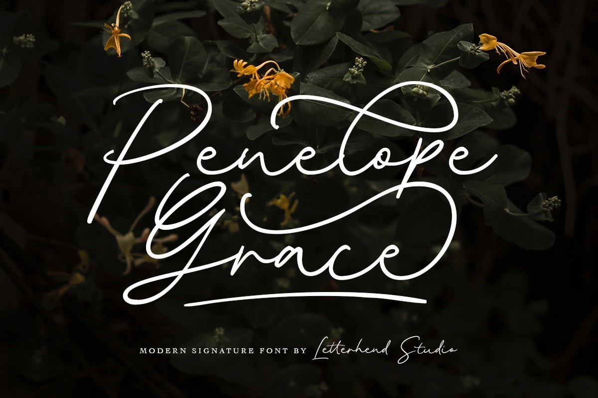 Ejemplo de fuente Penelope Grace #1