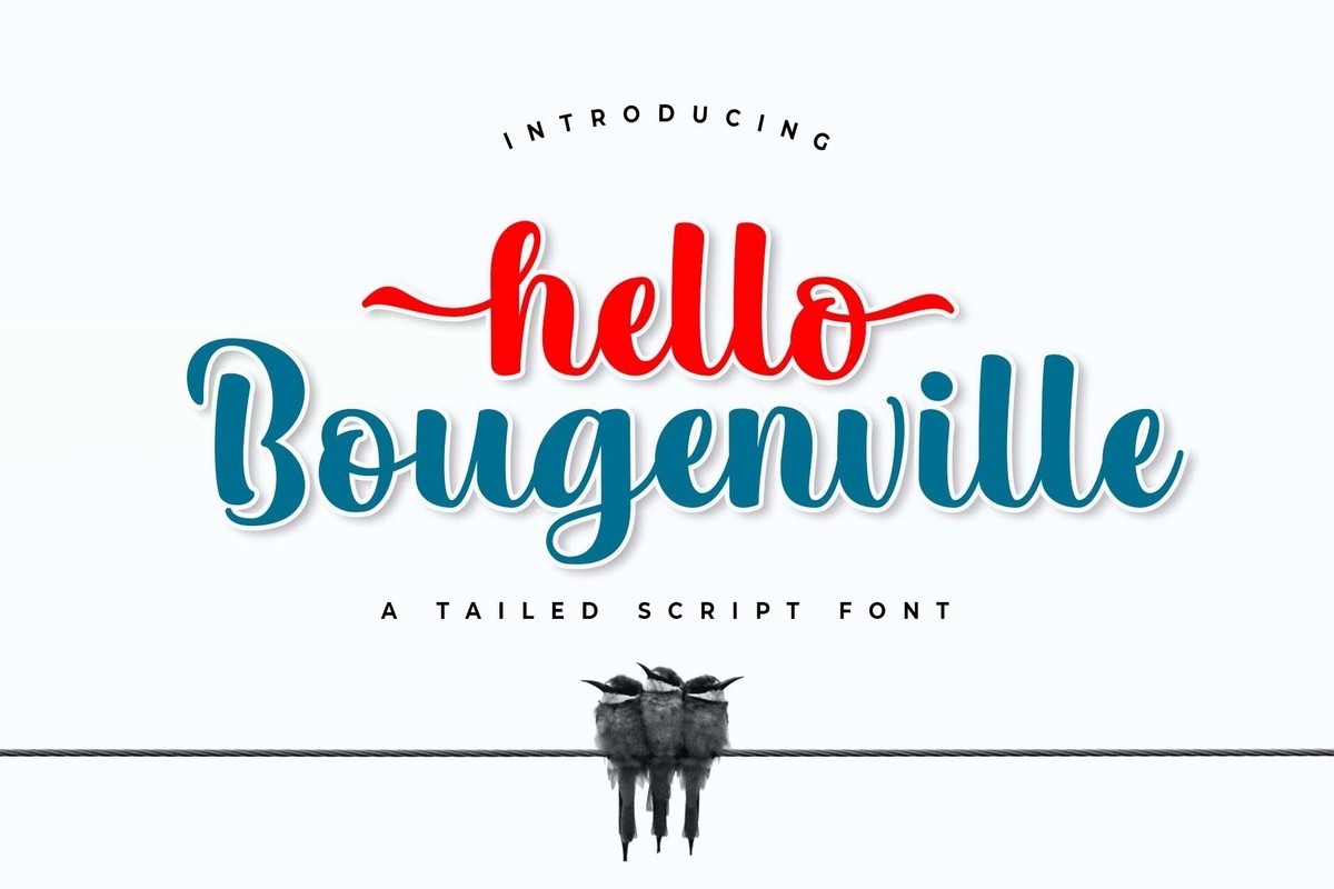 Ejemplo de fuente Hello Bougenville #1