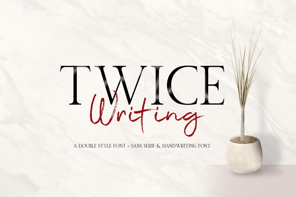 Ejemplo de fuente Twice Writing #1