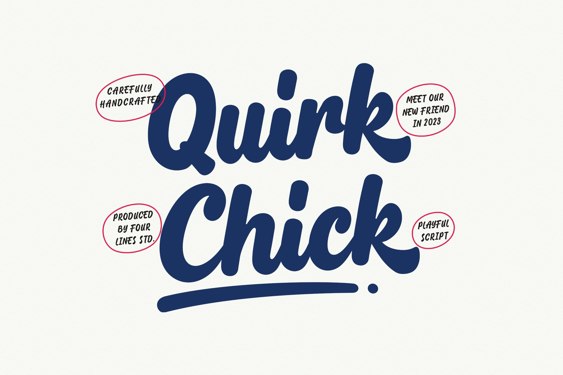 Ejemplo de fuente Quirk Chick #1