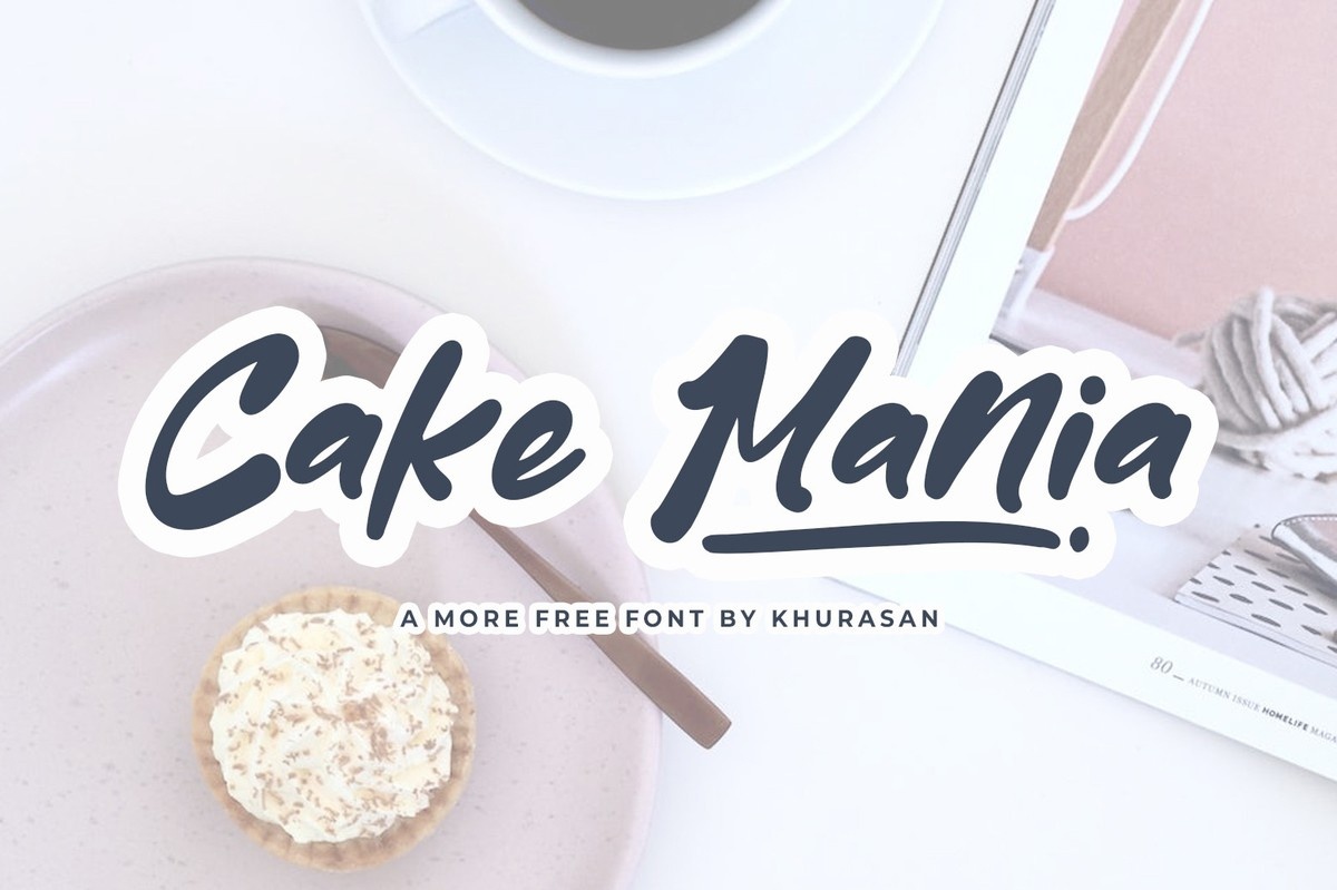 Ejemplo de fuente Cake Mania #1