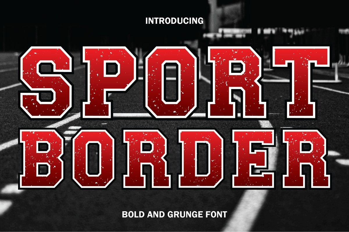 Ejemplo de fuente Sport Border #1