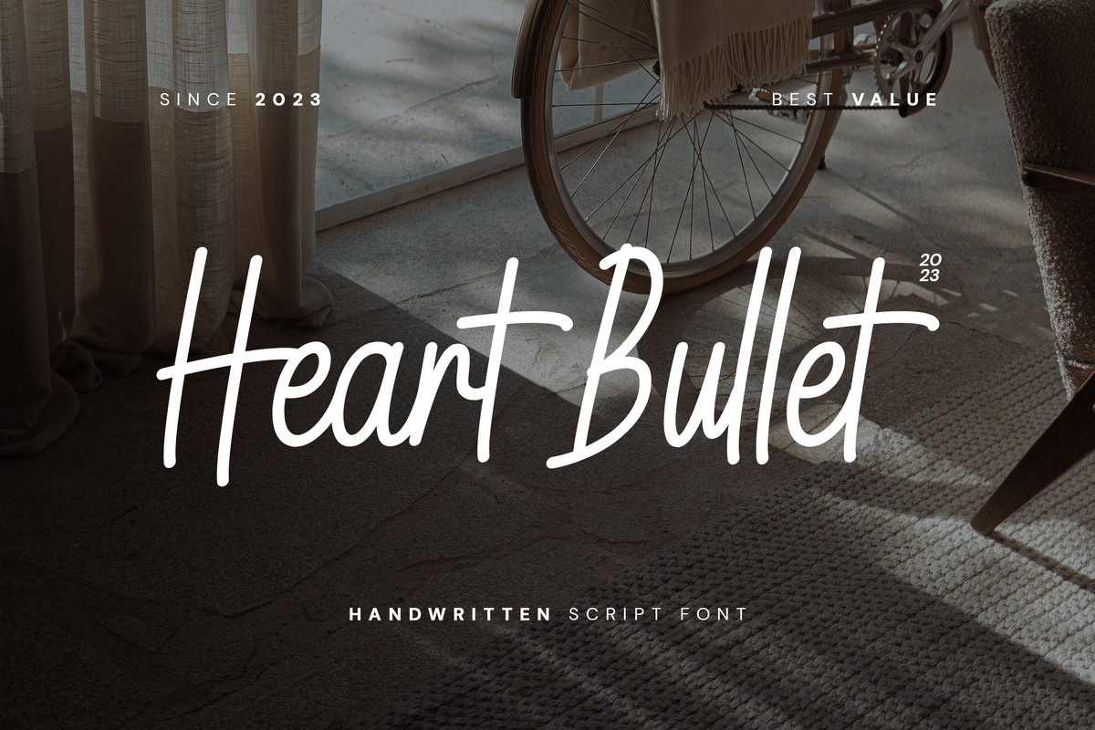 Ejemplo de fuente Heart Bullet #1