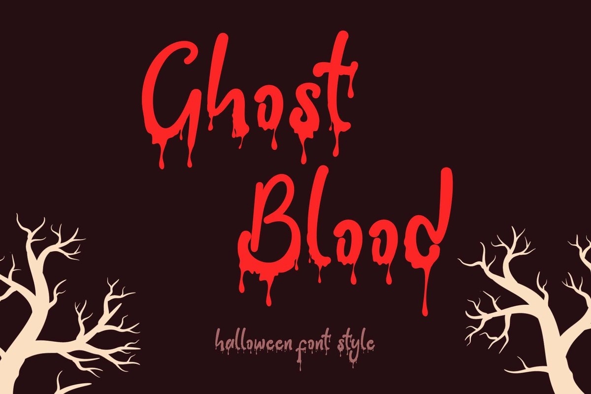 Ejemplo de fuente Ghost Blood #1