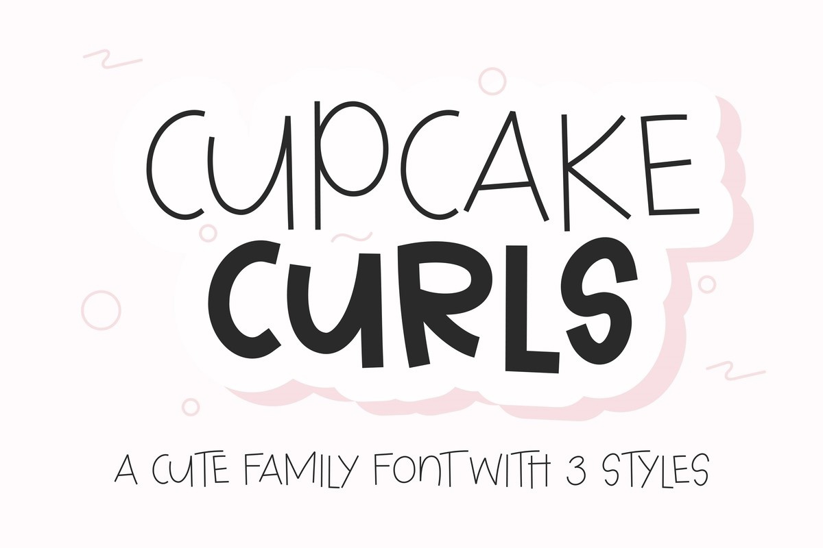 Ejemplo de fuente Cupcake Curls #1