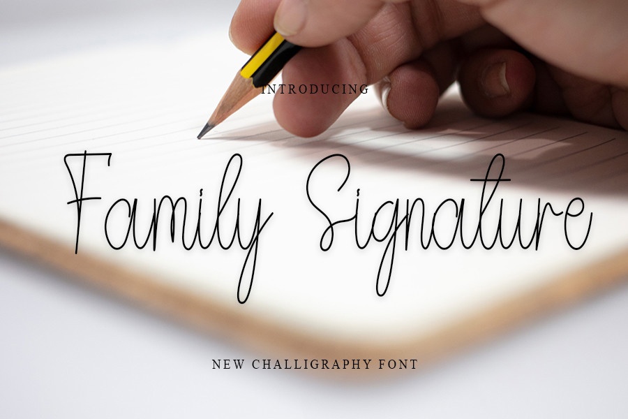 Ejemplo de fuente Family Signature #1