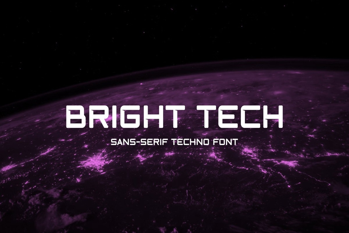 Ejemplo de fuente Bright Tech #1