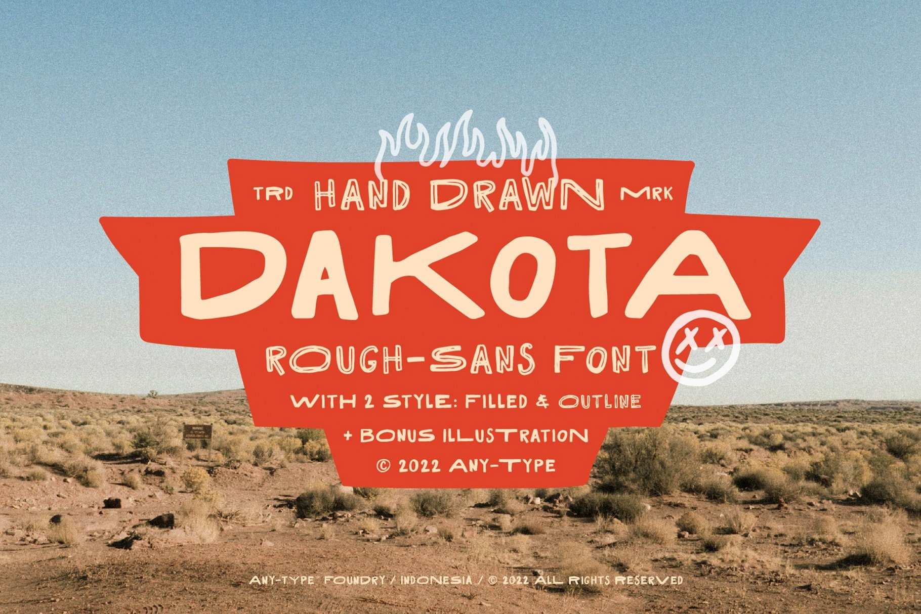 Ejemplo de fuente Dakota Rough Sans #1