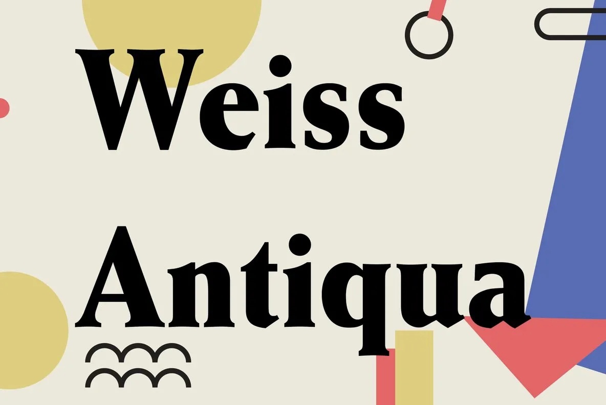 Ejemplo de fuente Weiss Antiqua #1