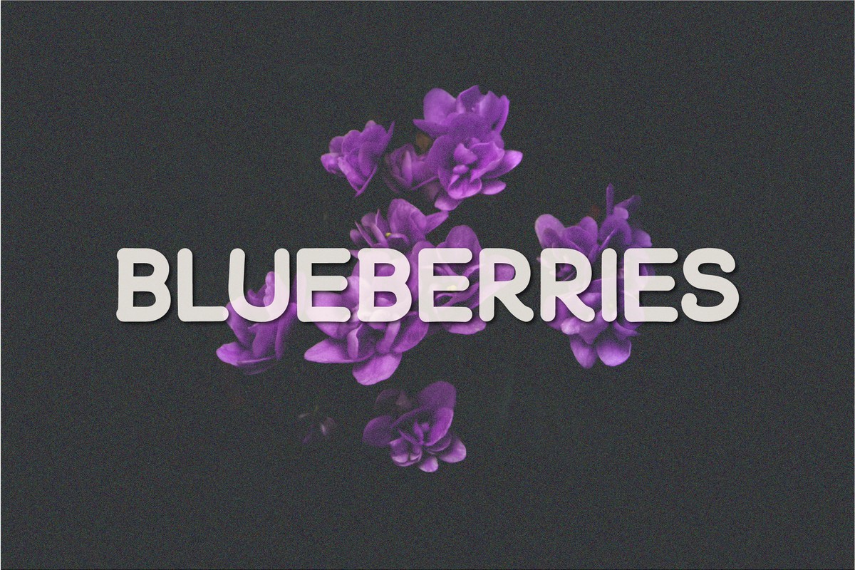 Ejemplo de fuente Blueberries #1