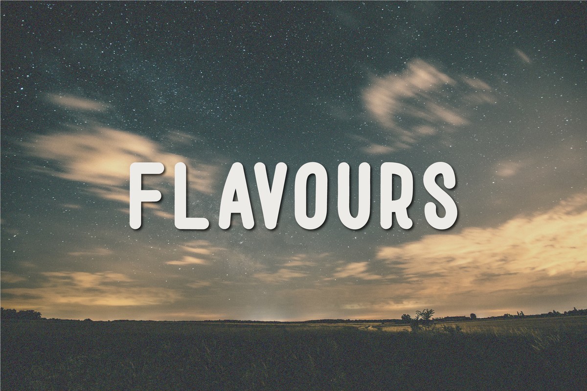 Ejemplo de fuente Flavours #1