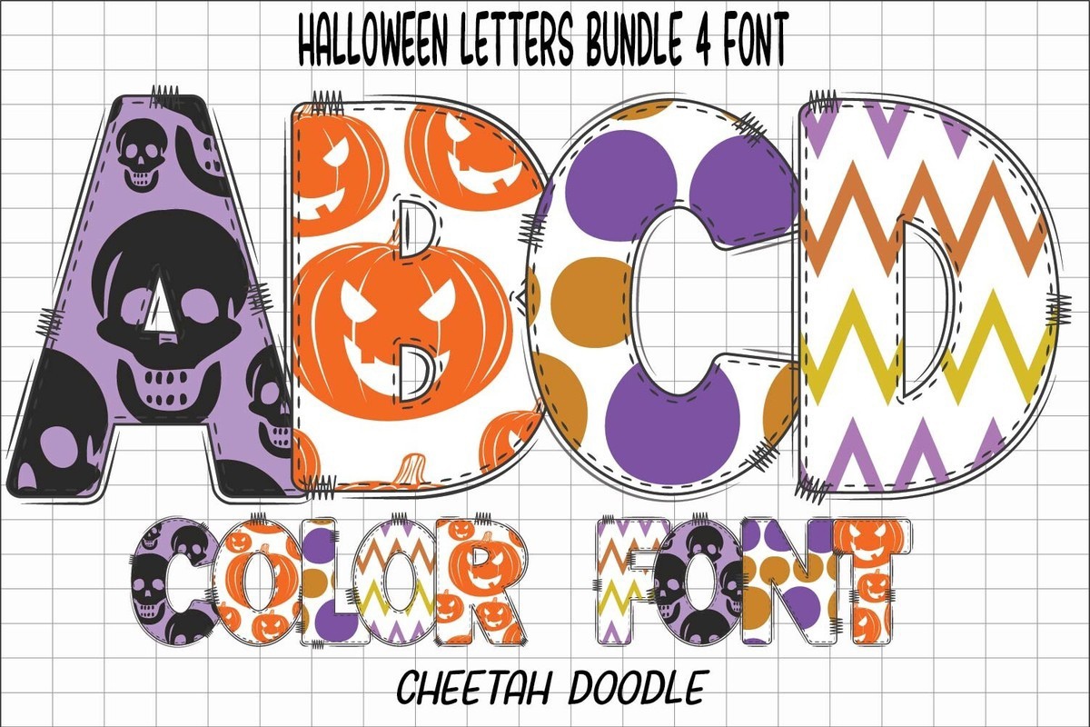 Ejemplo de fuente Halloween Letters #1