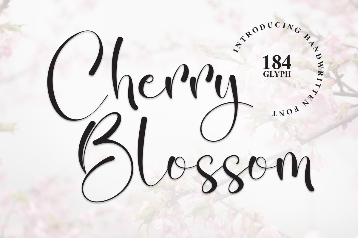 Ejemplo de fuente Cherry Blossom #1