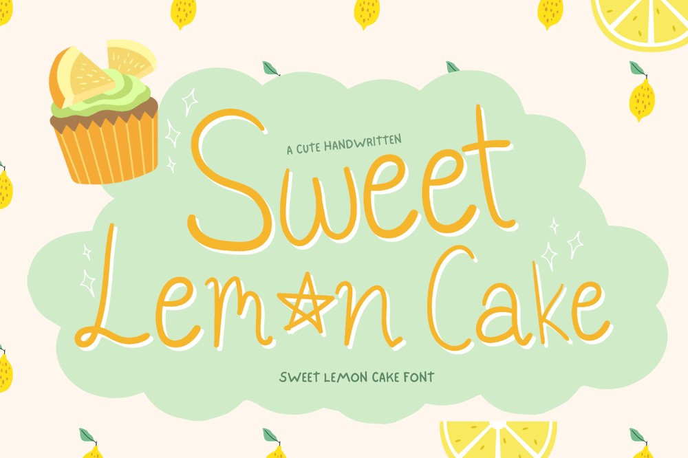 Ejemplo de fuente Sweet Lemon Cake #1