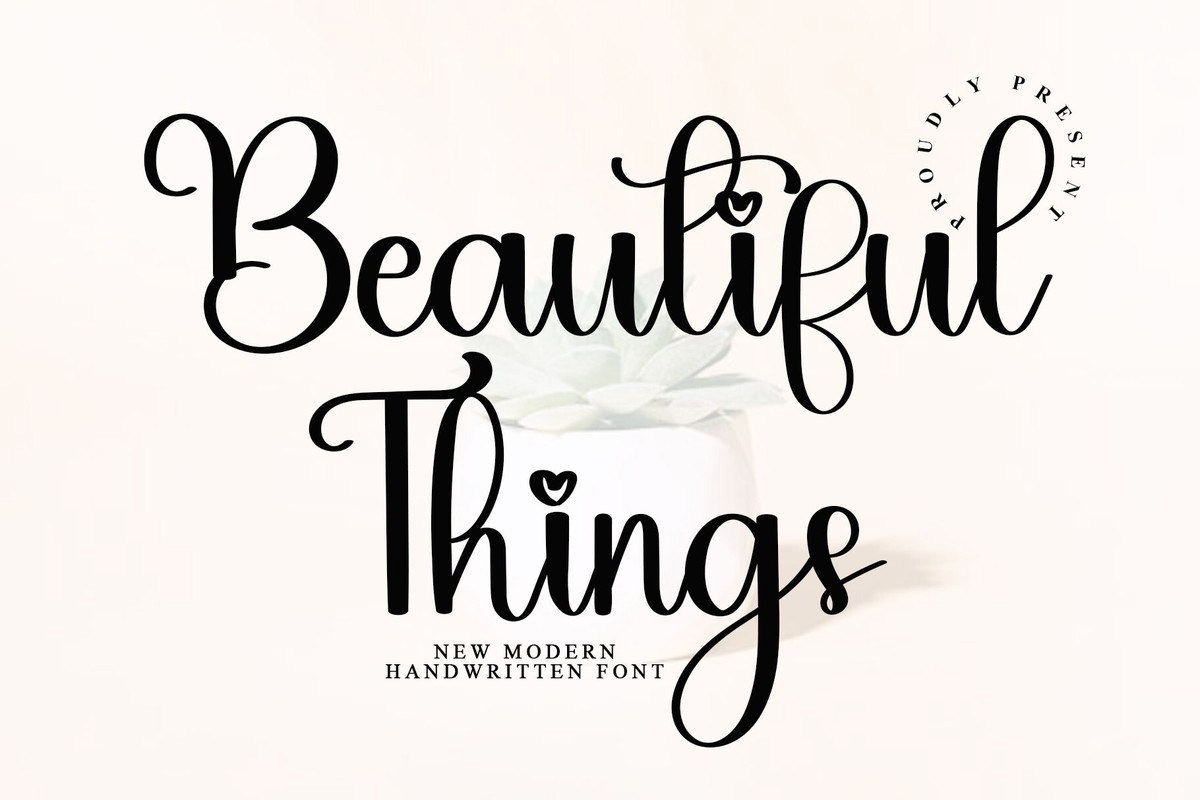 Ejemplo de fuente Beautiful Things #1