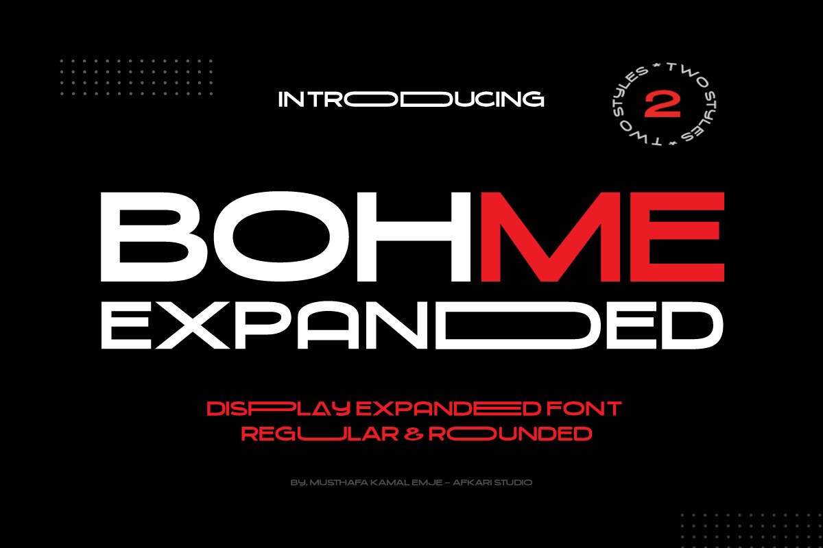 Ejemplo de fuente Bohme Expanded #1