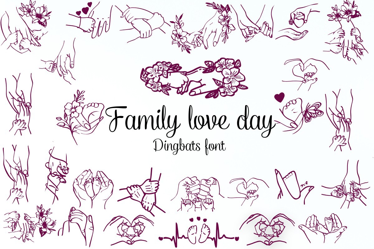 Ejemplo de fuente Family Love Day #1