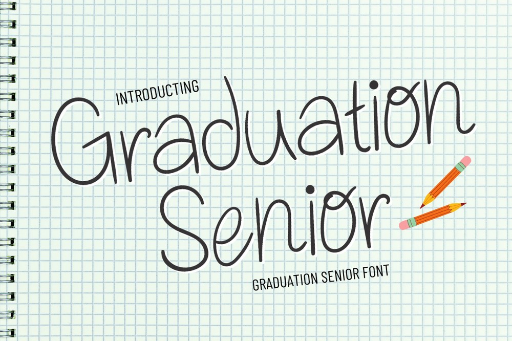 Ejemplo de fuente Graduation Senior #1