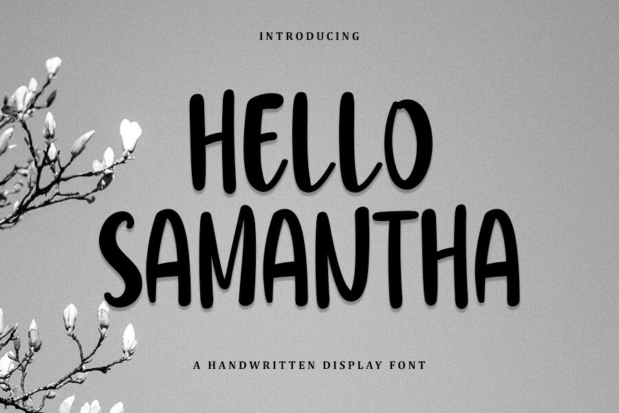 Ejemplo de fuente Hello Samantha #1