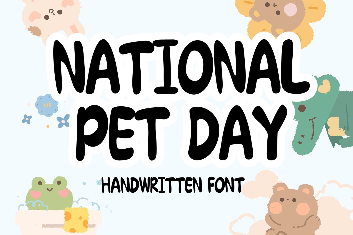 Ejemplo de fuente National Pet Day #1