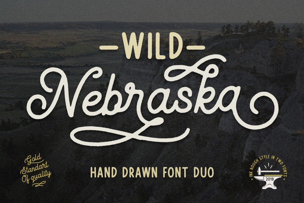 Ejemplo de fuente Wild Nebraska #1