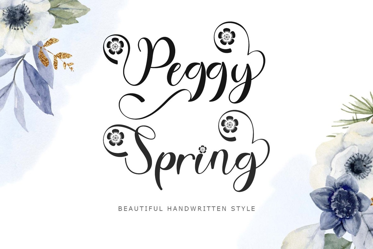 Ejemplo de fuente Peggy Spring #1