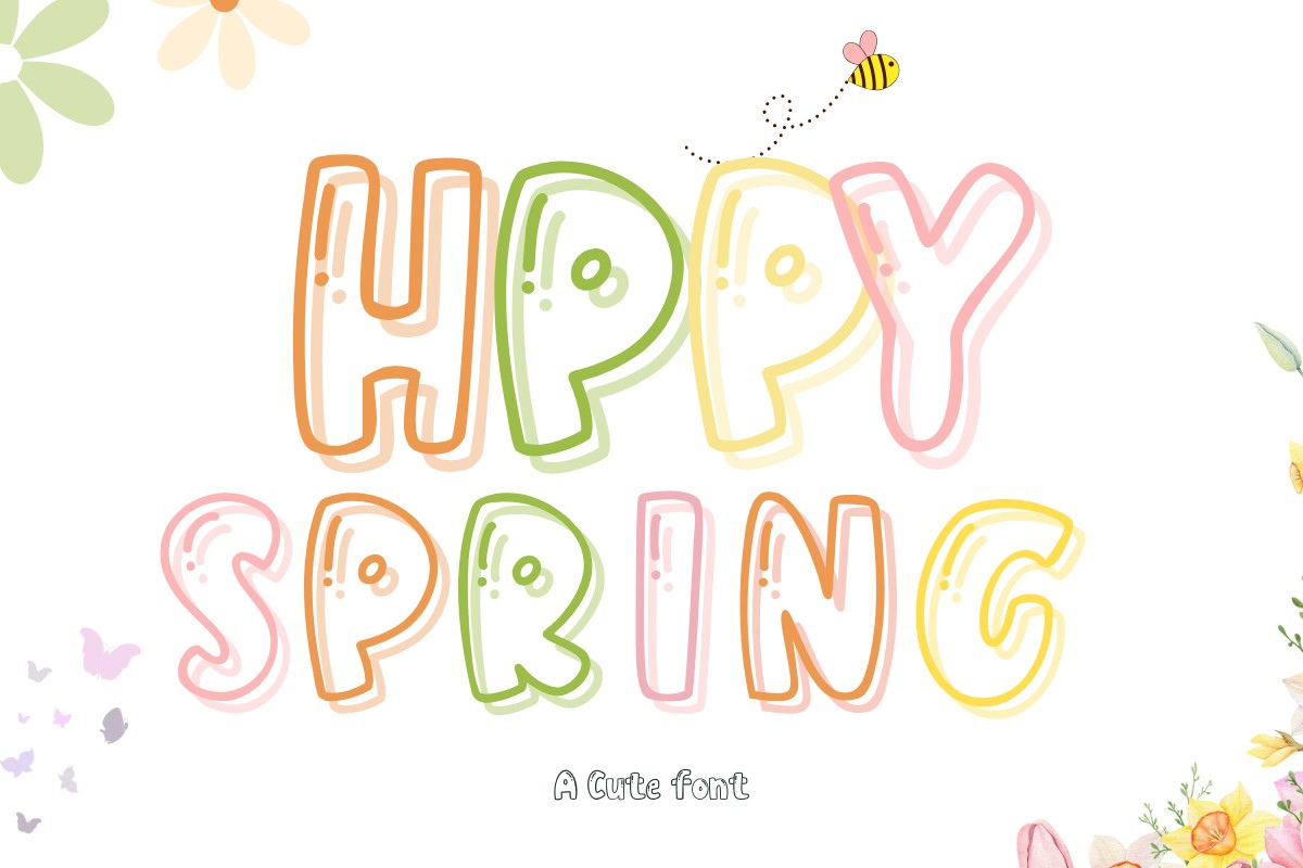 Ejemplo de fuente Happy Spring #1