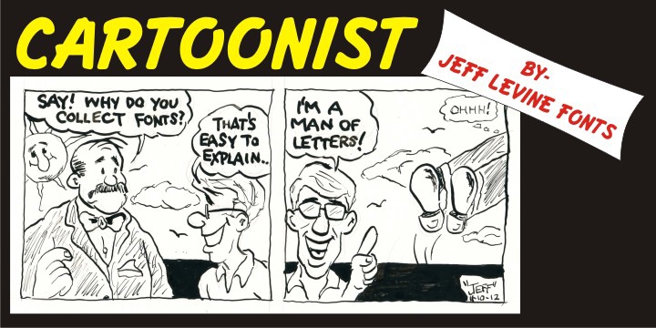 Ejemplo de fuente Cartoonist JNL #1