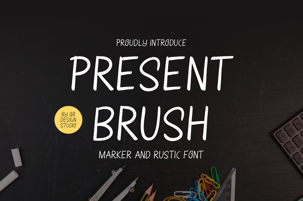 Ejemplo de fuente Present Brush #1