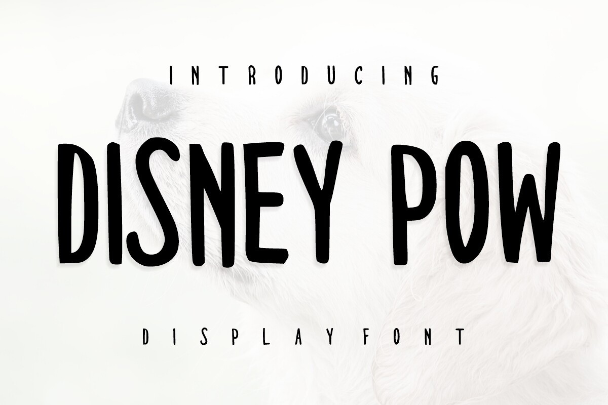 Ejemplo de fuente Disney Pow #1