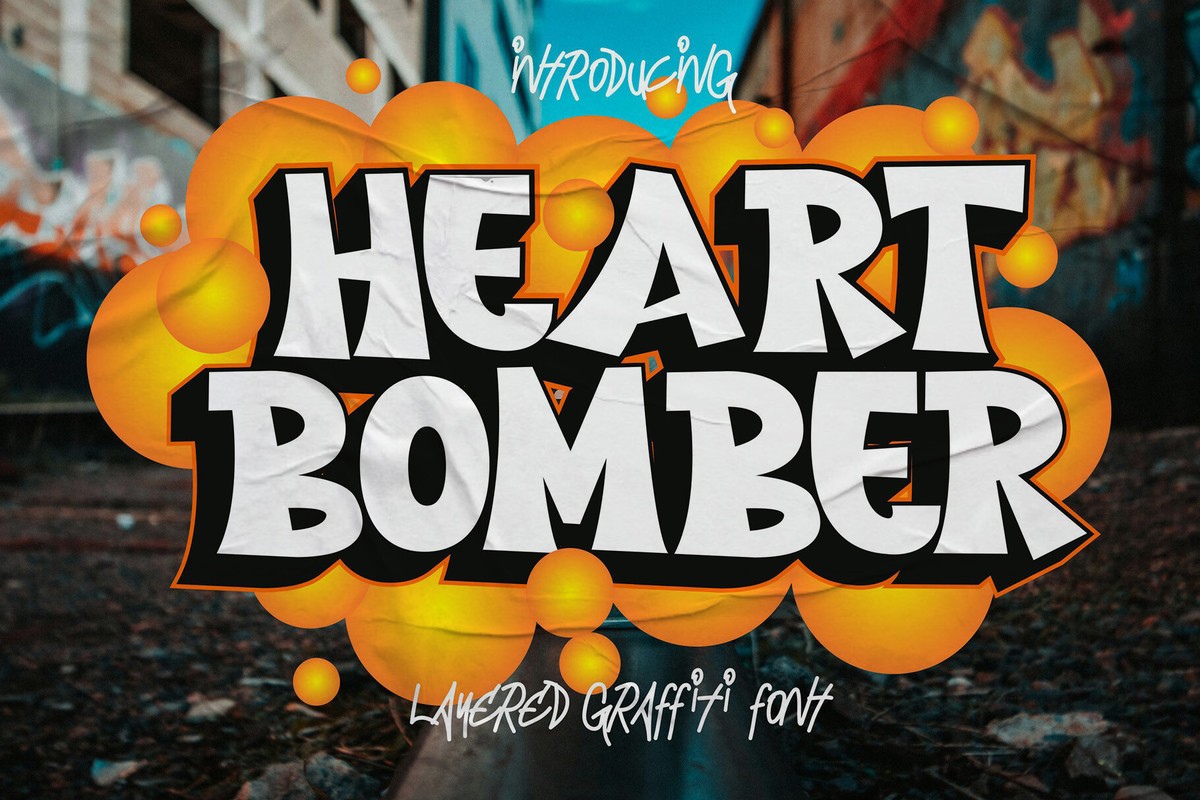 Ejemplo de fuente Heart Bomber #1