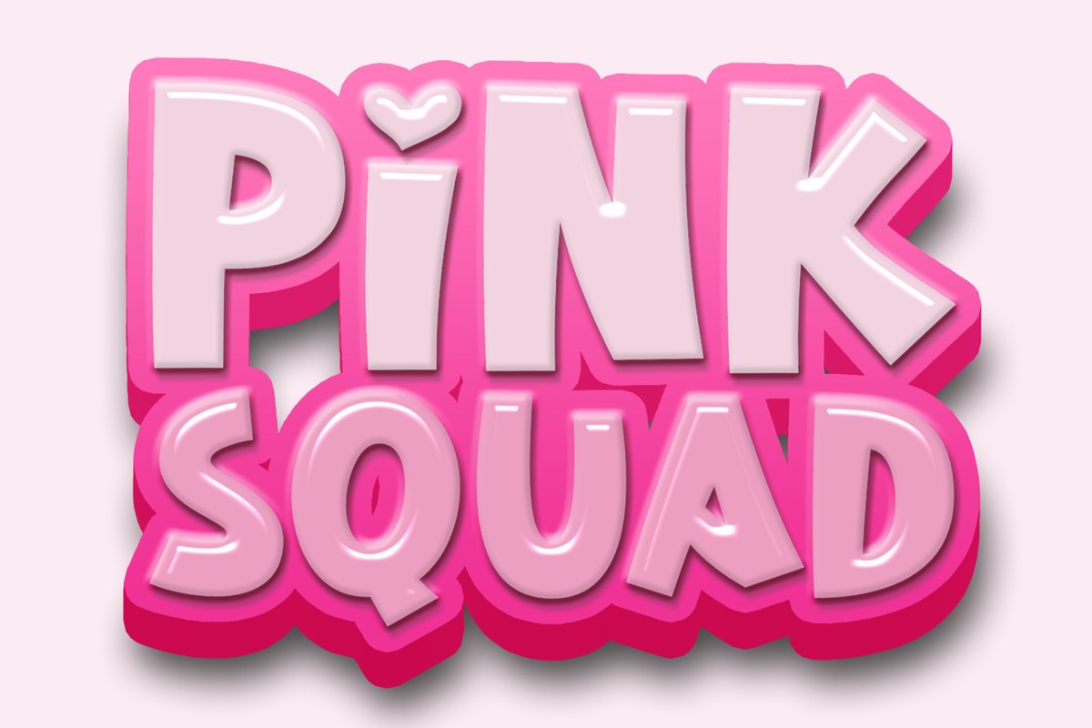 Ejemplo de fuente Pink Squad #1