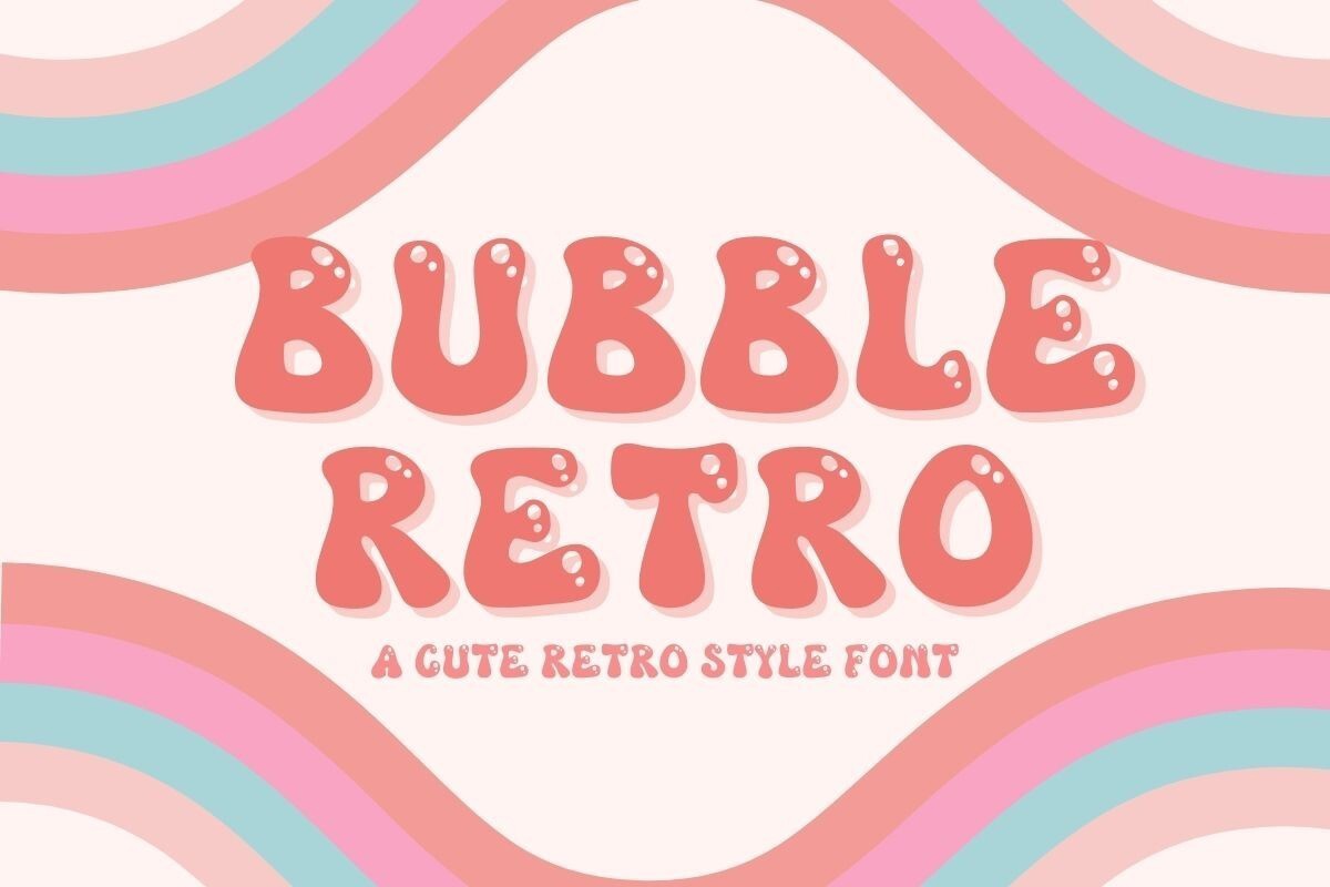 Ejemplo de fuente Bubble Retro #1