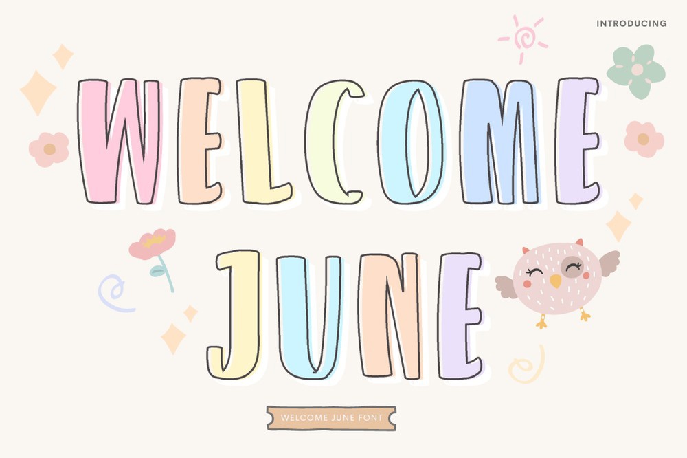 Ejemplo de fuente Welcome June #1