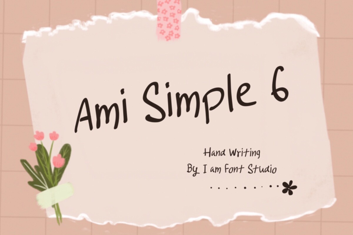 Ejemplo de fuente Ami Simple 6 #1