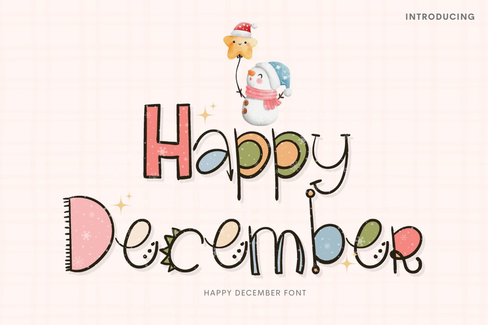 Ejemplo de fuente Happy December #1