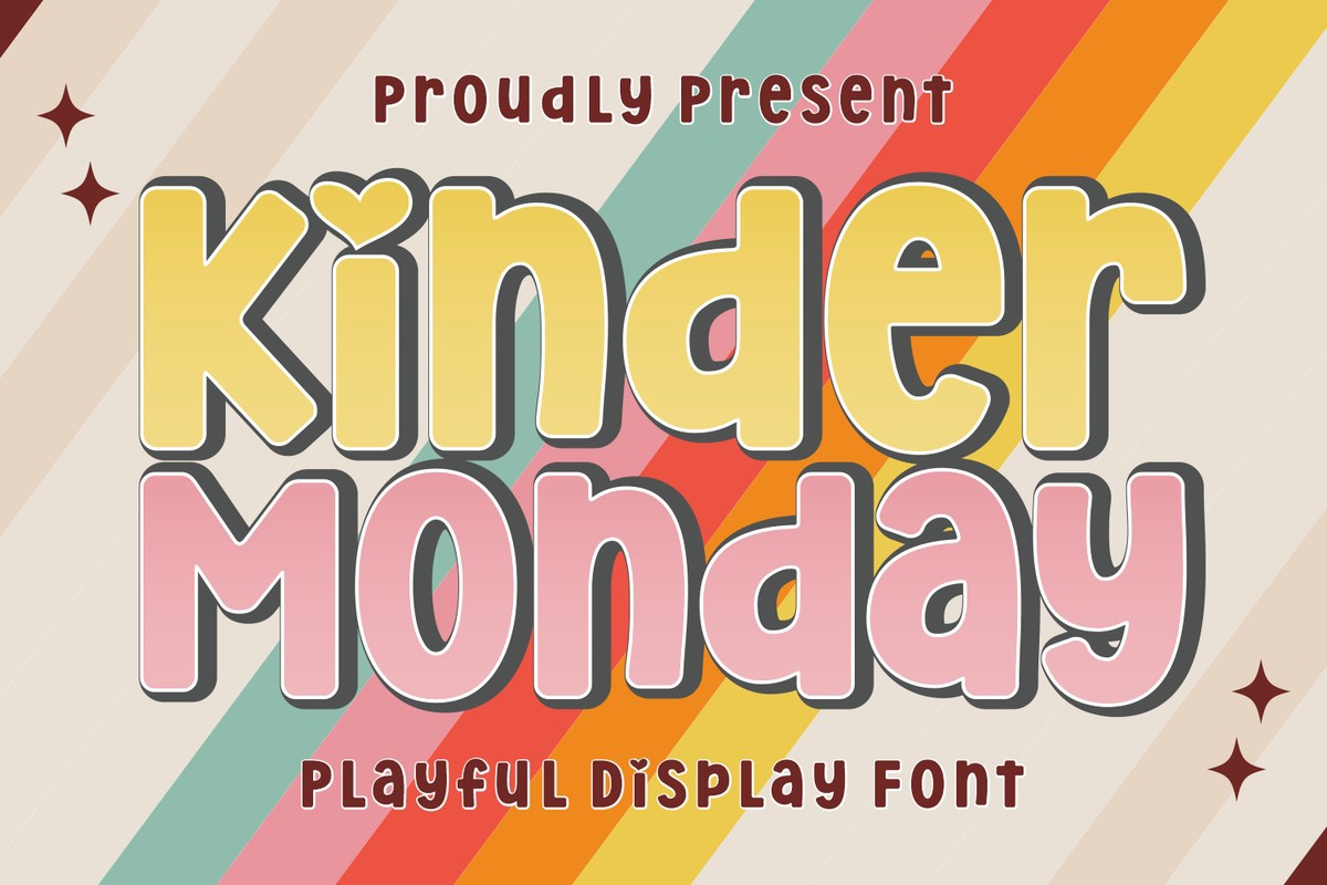 Ejemplo de fuente Kinder Monday #1