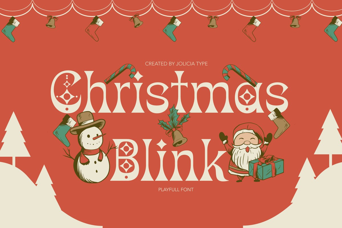 Ejemplo de fuente Christmas Blink #1