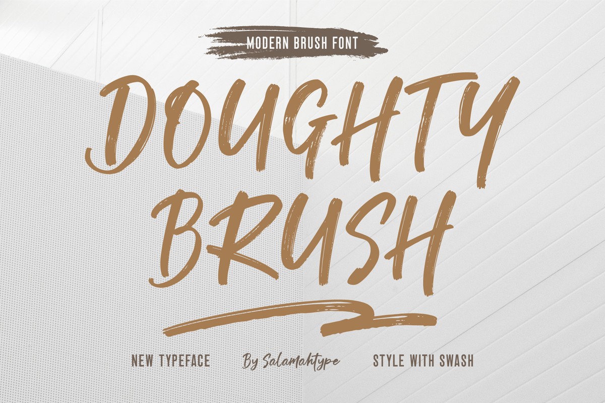 Ejemplo de fuente Doughty Brush #1