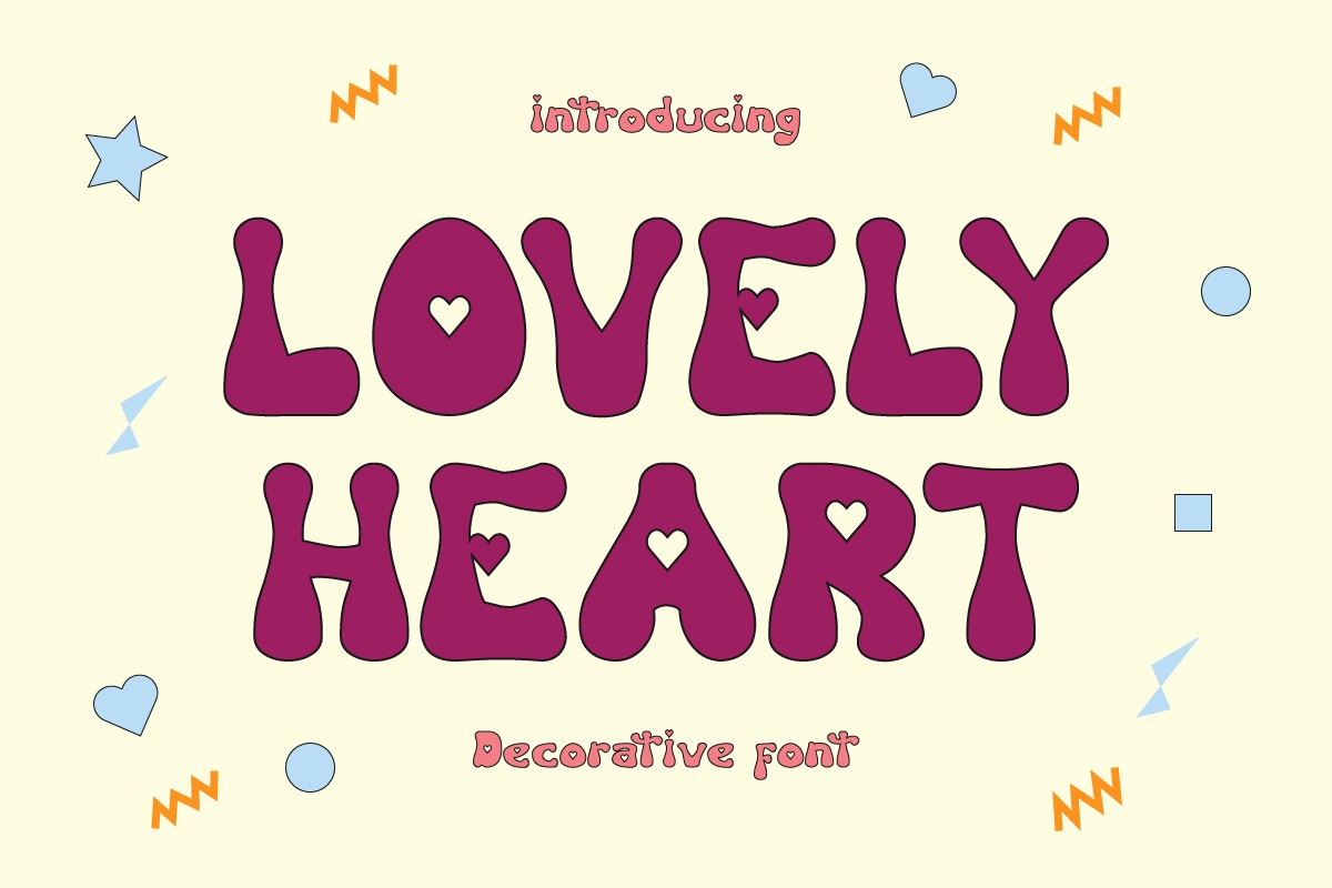 Ejemplo de fuente Lovely Heart #1