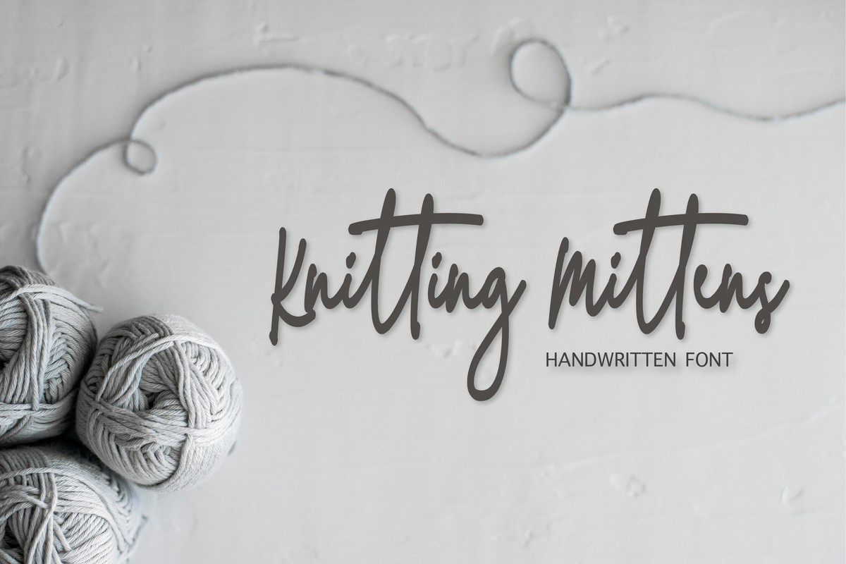 Ejemplo de fuente Knitting Mittens #1