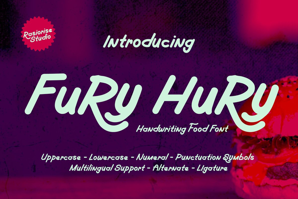 Ejemplo de fuente Fury Hury #1