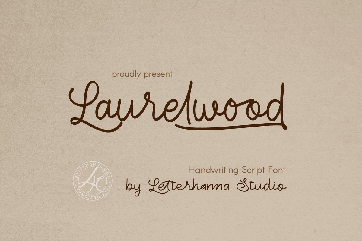 Ejemplo de fuente Laurelwood #1