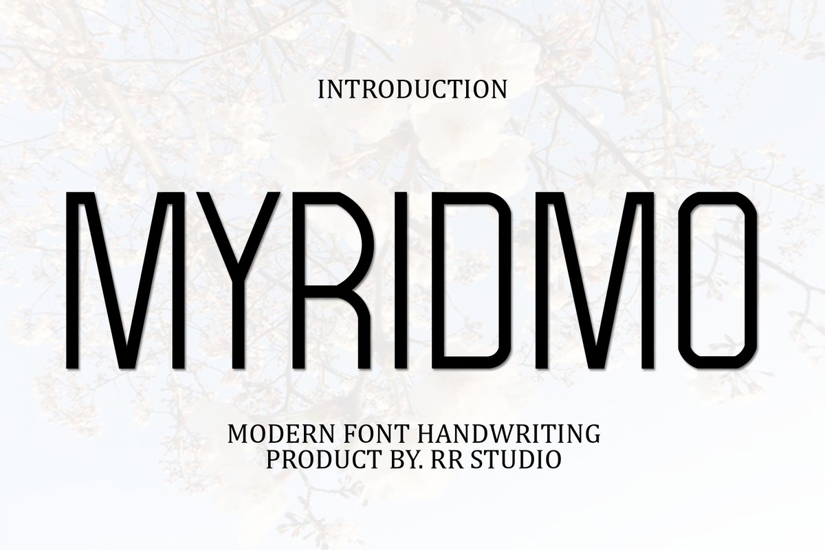 Ejemplo de fuente Myridmo #1
